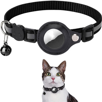 Reflective Airtag Pet Collar – Waterproof Nylon for Cats & Dogs